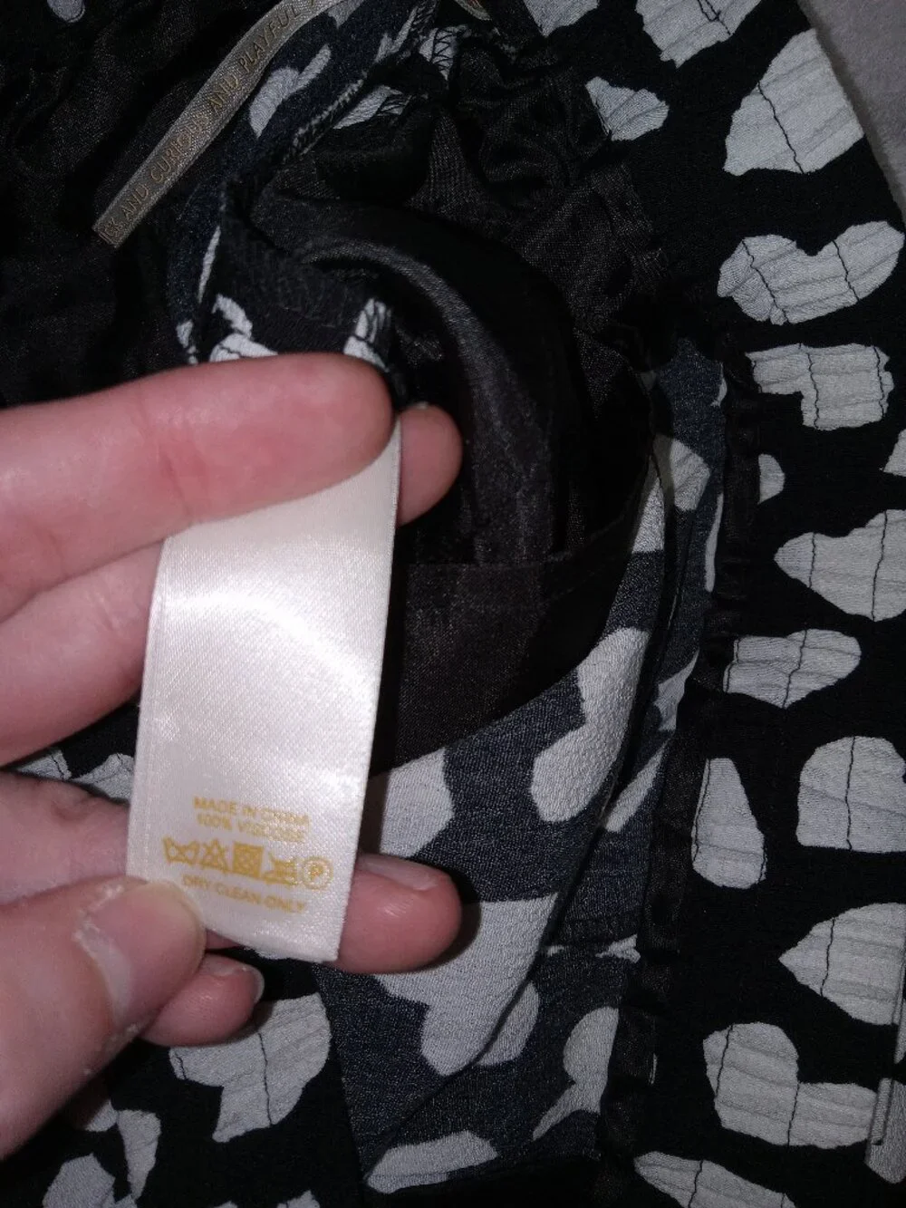Kate Spade Dancing Hearts Pants XS Black White Heart Print Elastic Waist Bow Vis